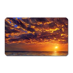 Orange Sunburst Magnet (rectangular) by GardenOfOphir