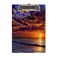 Orange Sunburst A5 Acrylic Clipboard