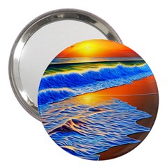 Summer Sunset At The Beach 3  Handbag Mirrors by GardenOfOphir