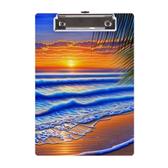 Summer Sunset Surf A5 Acrylic Clipboard