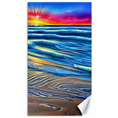 Waves Crashing On The Shore Canvas 40  X 72  by GardenOfOphir