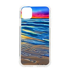 Waves Crashing On The Shore Iphone 11 Tpu Uv Print Case by GardenOfOphir