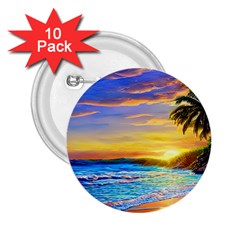 Sunrise At The Beach 2 25  Buttons (10 Pack)  by GardenOfOphir
