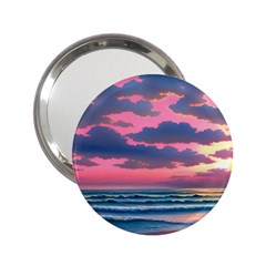 Sunset Over The Beach 2 25  Handbag Mirrors by GardenOfOphir