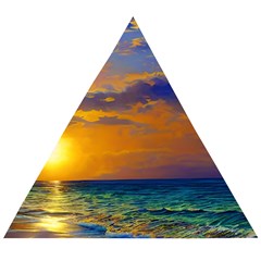 Nature Sunset Wooden Puzzle Triangle by GardenOfOphir