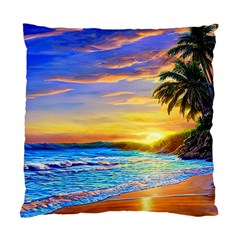 Sunrise At The Beach Standard Cushion Case (two Sides) by GardenOfOphir