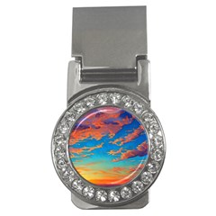 Waves Crashing On The Shore Money Clips (cz)  by GardenOfOphir