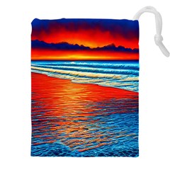 Golden Sunsets And Crisp Air Drawstring Pouch (5xl) by GardenOfOphir