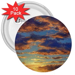 Sunrise Over The Sand Dunes 3  Buttons (10 Pack)  by GardenOfOphir