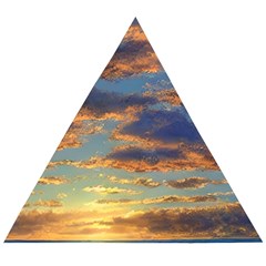 Sunrise Over The Sand Dunes Wooden Puzzle Triangle by GardenOfOphir