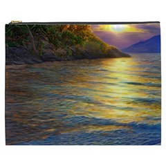 Sunset At The Surf Cosmetic Bag (xxxl) by GardenOfOphir