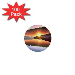 Majestic Lake 1  Mini Buttons (100 Pack)  by GardenOfOphir