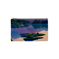 Astonishing Lake View Cosmetic Bag (small) by GardenOfOphir