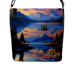 Beautiful Sunset Flap Closure Messenger Bag (l) by GardenOfOphir