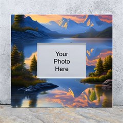 Beautiful Sunset White Wall Photo Frame 5  X 7  by GardenOfOphir