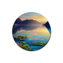 Breathtaking Sunset Rubber Coaster (round) by GardenOfOphir