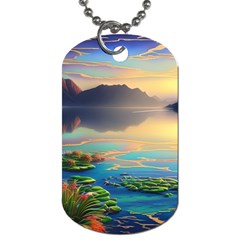 Breathtaking Sunset Dog Tag (one Side) by GardenOfOphir