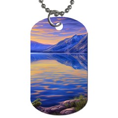 Dramatic Sunset Dog Tag (one Side)