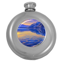 Dramatic Sunset Round Hip Flask (5 Oz) by GardenOfOphir