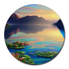 Exquisite Sunset Round Mousepad