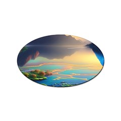 Exquisite Sunset Sticker Oval (100 Pack) by GardenOfOphir