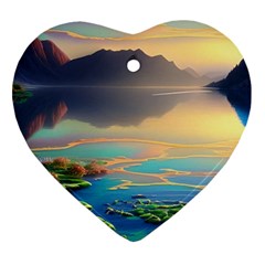 Exquisite Sunset Heart Ornament (Two Sides)