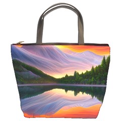 Flaming Sunset Bucket Bag by GardenOfOphir