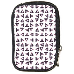 Happy Hound Funny Cute Gog Pattern Compact Camera Leather Case by dflcprintsclothing