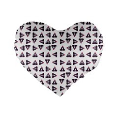 Happy Hound Funny Cute Gog Pattern Standard 16  Premium Heart Shape Cushions by dflcprintsclothing