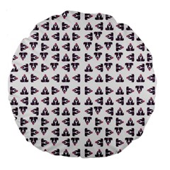 Happy Hound Funny Cute Gog Pattern Large 18  Premium Flano Round Cushions by dflcprintsclothing