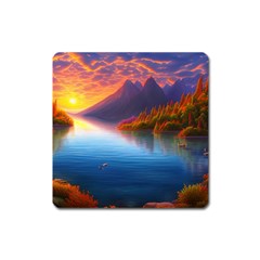 Immaculate Sunset Square Magnet