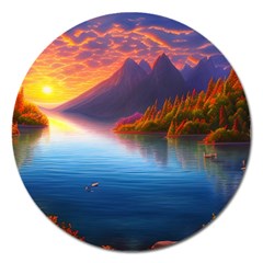 Immaculate Sunset Magnet 5  (Round)