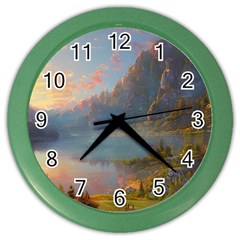 Marvelous Sunset Color Wall Clock by GardenOfOphir