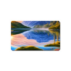 Romantic Lake Sunset Magnet (name Card)