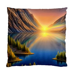 Remarkable Lake Sunset Standard Cushion Case (two Sides) by GardenOfOphir