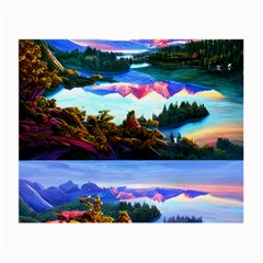 Solemn Soft Pastel Sunset Small Glasses Cloth (2 Sides) by GardenOfOphir
