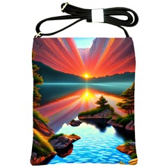 Gorgeous Sunset Shoulder Sling Bag by GardenOfOphir