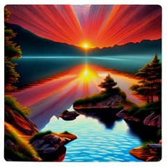 Gorgeous Sunset Uv Print Square Tile Coaster  by GardenOfOphir