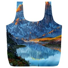 Majestic Lake Landscape Full Print Recycle Bag (xxl) by GardenOfOphir