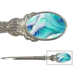 Stunning Pastel Blue Ocean Waves Letter Opener by GardenOfOphir