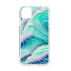 Stunning Pastel Blue Ocean Waves Iphone 11 Tpu Uv Print Case by GardenOfOphir
