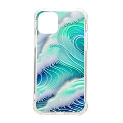 Stunning Pastel Blue Ocean Waves Iphone 11 Pro 5 8 Inch Tpu Uv Print Case by GardenOfOphir