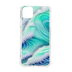 Stunning Pastel Blue Ocean Waves Iphone 11 Pro Max 6 5 Inch Tpu Uv Print Case by GardenOfOphir