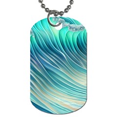 Pastel Ocean Waves Dog Tag (two Sides) by GardenOfOphir