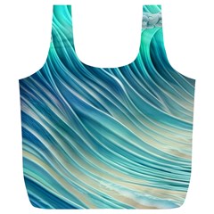 Pastel Ocean Waves Full Print Recycle Bag (xl) by GardenOfOphir