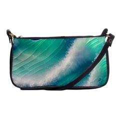 Beautiful Abstract Pastel Ocean Waves Shoulder Clutch Bag by GardenOfOphir