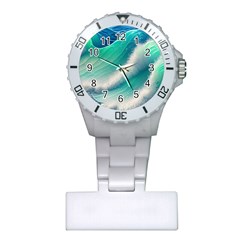 Beautiful Abstract Pastel Ocean Waves Plastic Nurses Watch by GardenOfOphir