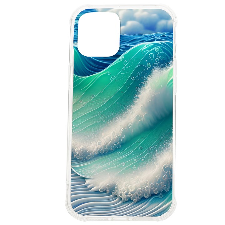 Beautiful Abstract Pastel Ocean Waves iPhone 12 Pro max TPU UV Print Case