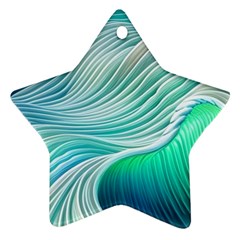 Pastel Abstract Waves Pattern Ornament (star) by GardenOfOphir