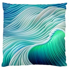 Pastel Abstract Waves Pattern Large Cushion Case (one Side) by GardenOfOphir